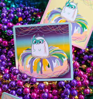 Lil Beta's Mardi Gras Magic Gloss Sticker