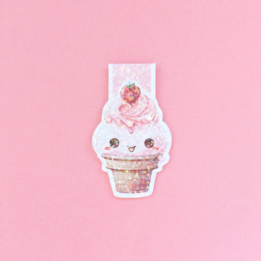 Berry Sweet Cone Holo Magnetic Bookmark