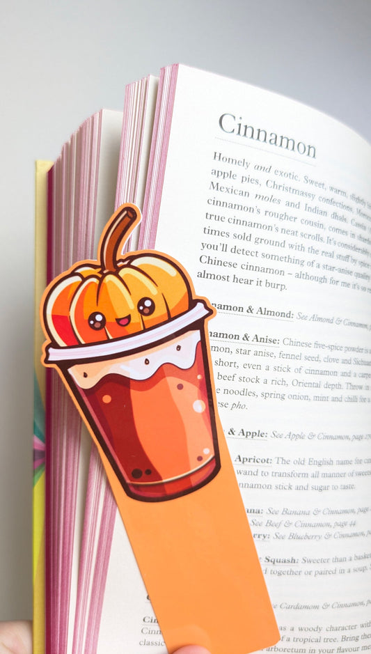 Fall Coffee Kawaii Bookmark