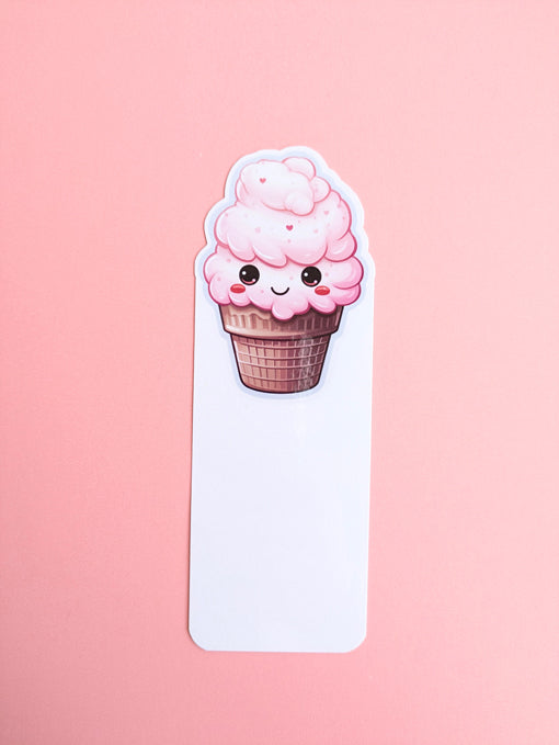 Strawberry Heart Sprinkles Cone Bookmark