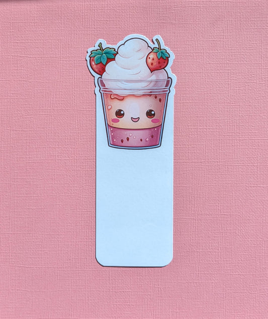 Strawberry Kawaii Cup  Gloss Bookmark