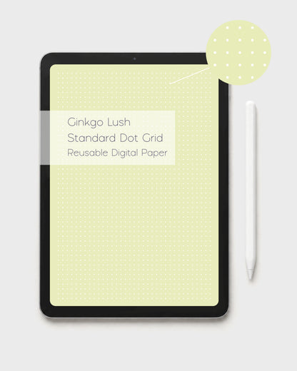 'Icho Blush' Ginkgo Dot Grid Inserts | Aki Ritual Digital Paper