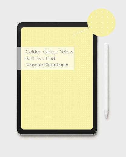 'Icho Blush' Ginkgo Dot Grid Inserts | Aki Ritual Digital Paper
