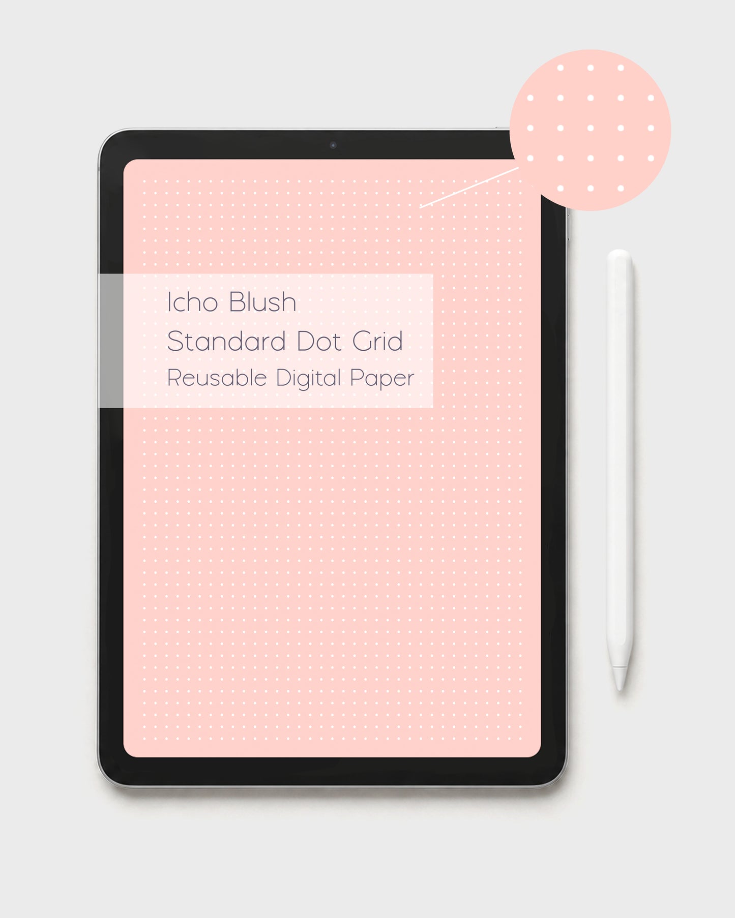 'Icho Blush' Ginkgo Dot Grid Inserts | Aki Ritual Digital Paper