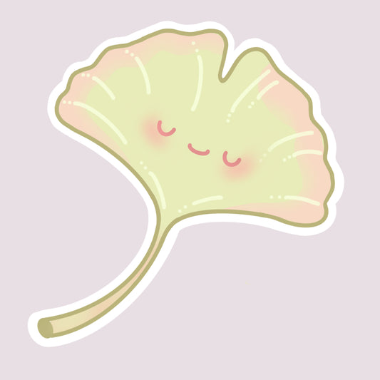 Sora 'Icho Blush' Ginkgo Leaf Digital Sticker | Aki Ritual Kawaii
