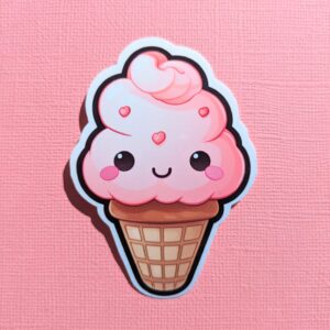 Raspberry Delight 2" gloss vinyl diecut sticker