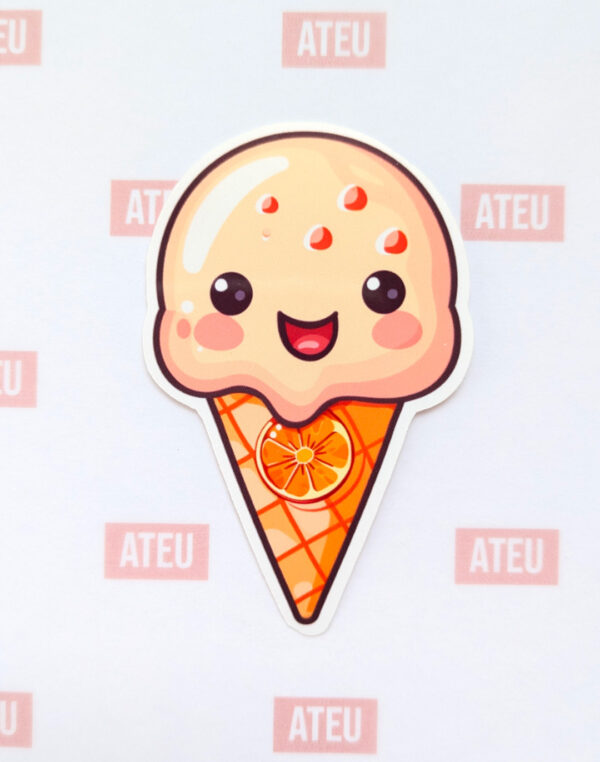 Amalfi orange 3" gloss vinyl diecut sticker