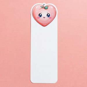 Strawberry Blush Bookmark with a clear laminate