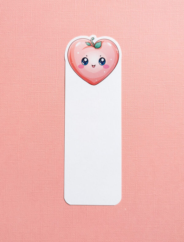 Strawberry Blush Bookmark with a clear laminate