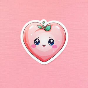 Strawberry Blush diecut gloss vinyl sticker