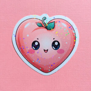 Strawberry Blush holographic vinyl diecut sticker