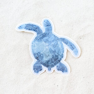 Bu The sea turtle 2" diecut gloss vinyl sticker