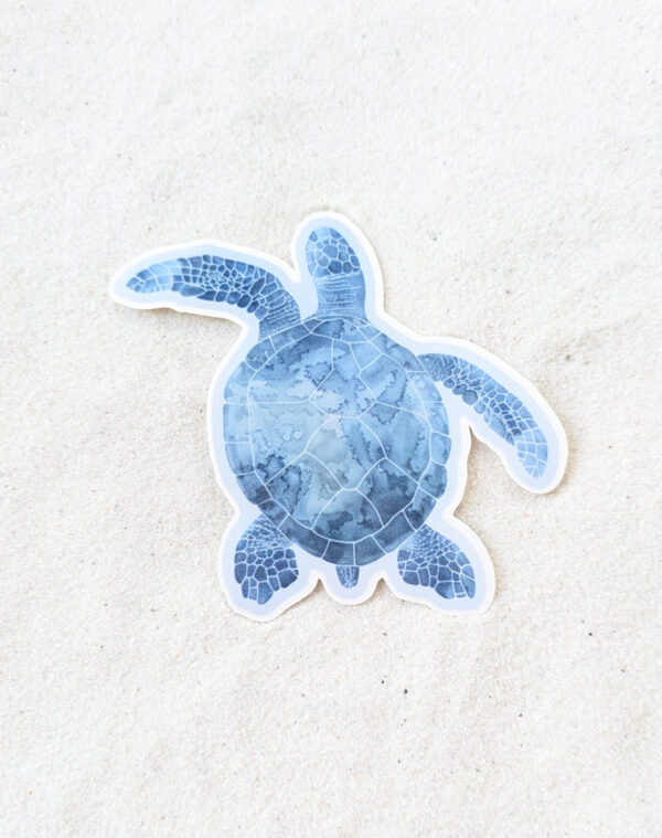 Bu The sea turtle 2" diecut gloss vinyl sticker