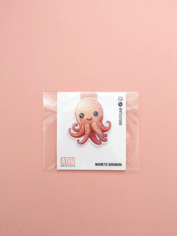 Chica The Giant Pacific Octopus Magnetic Bookmark cellophane