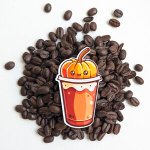 Pumpkin Mocha 2" gloss vinyl sticker