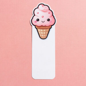 Raspberry Delight Bookmark with a clear laminate