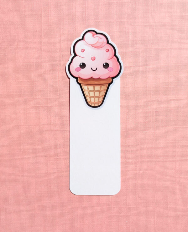 Raspberry Delight Bookmark with a clear laminate