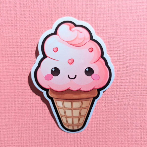 Raspberry Delight gloss vinyl diecut sticker