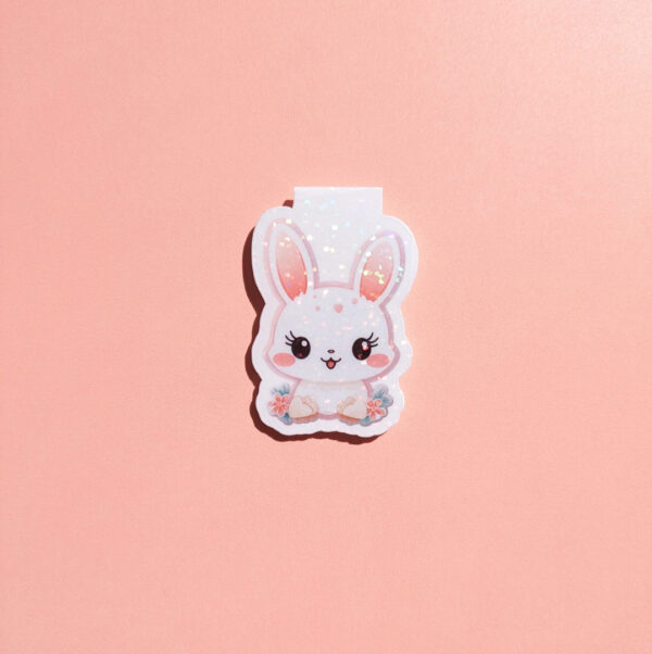 Spring Bunny Holographic Magnetic Bookmark