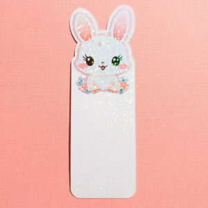 Spring Bunny Holographic Bookmark