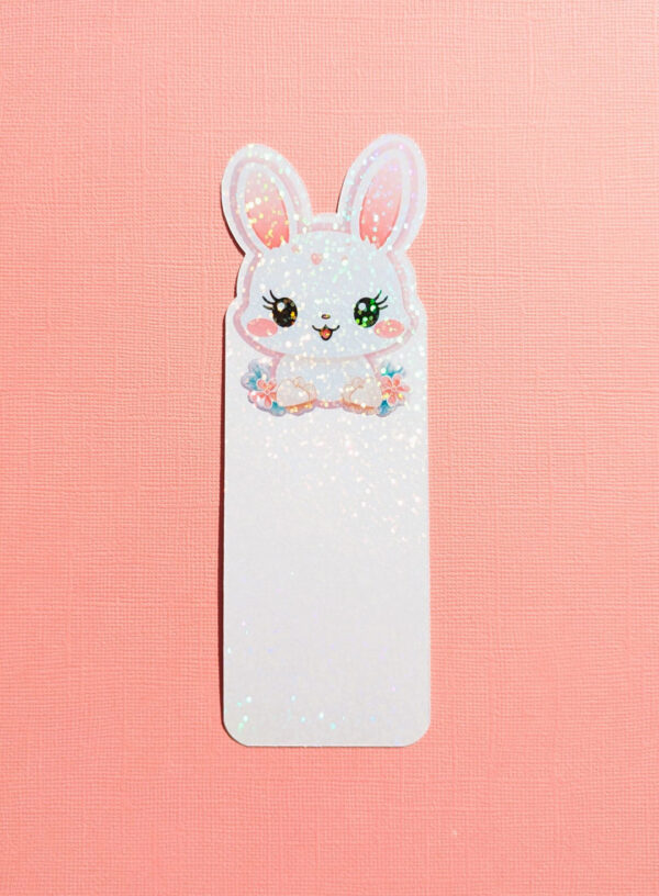 Spring Bunny Holographic Bookmark