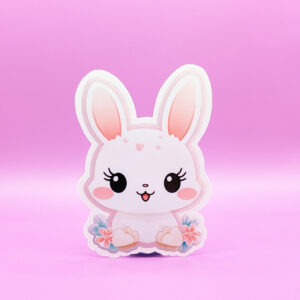 Kawaii Spring Bunny gloss vinyl diecut sticker