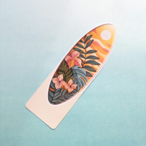 Tropical Surfboard Bookmark Ivory