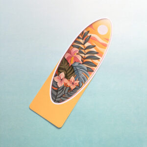 Tropical Surfboard Bookmark Mustard