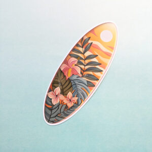 Tropical Surfboard Bookmark