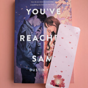 Just Wanna Be Next To You Bookmark with pink background Ateu Studio